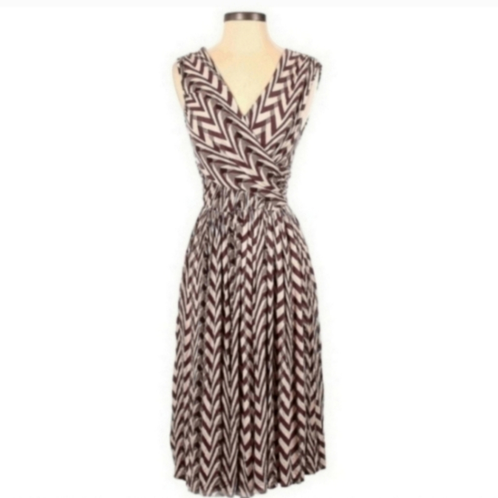 Anthropologie Plenty by Tracy Reese Chevron Surplice Jersey Dress Small